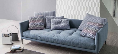 Blaues Sofa aus Stoff Skid von Bonaldo