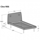 R06 116 x 214 x h 90.5 cm Gambe Roll