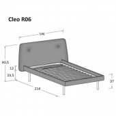 R06 146 x 214 x h 90.5 cm Gambe Roll