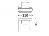 110 x 106 x h 82 cm Armchair