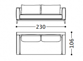 ​230 x 106 x h 87 cm 